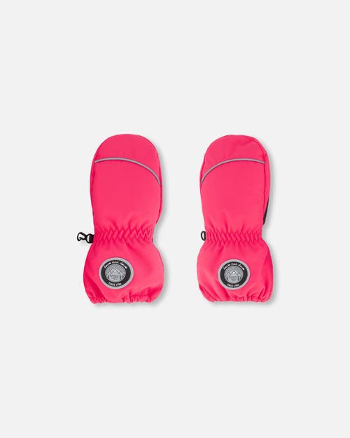 Shop Deux Par Deux Girl's Solid Mittens Fuschia Pink In Beetroot Purple