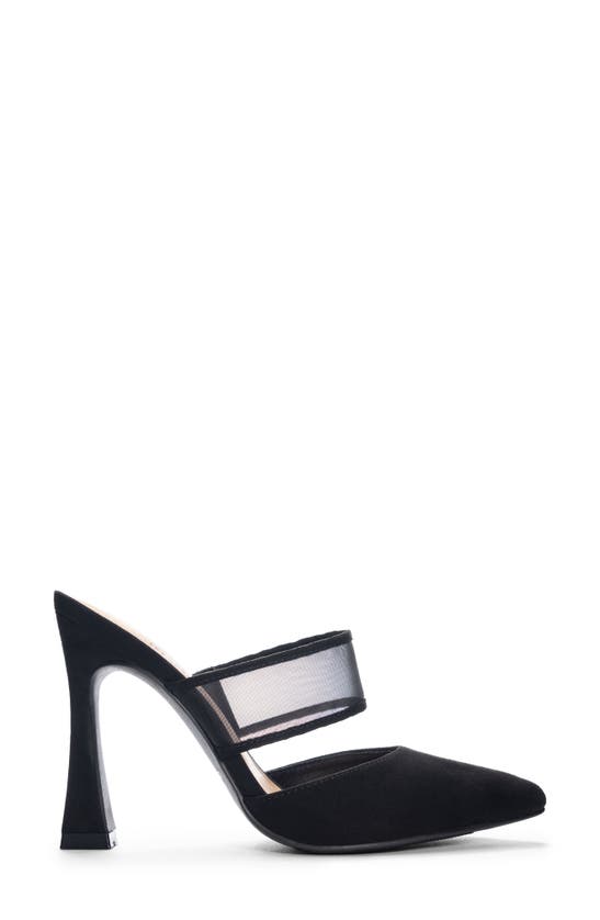 Shop Chinese Laundry Sumter Mesh-band Heeled Mule In Black