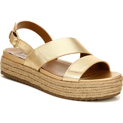 Naturalizer Jasmin Platform Espadrille Sandal, Metallic