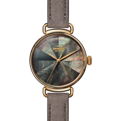 Shinola The Canfield Leather Strap Watch,
