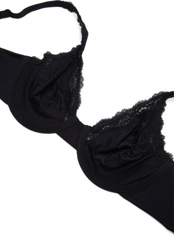 Wacoal Women's Softly Styled Lace-trim Underwire Bra In Black