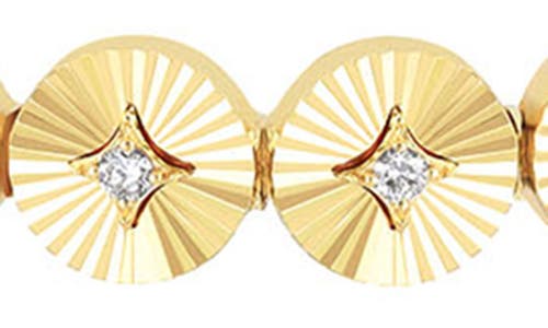 Ef Collection Diamond Disc Eternity Bracelet In 14k Yellow Gold