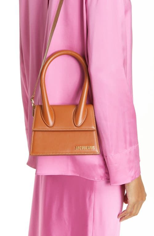 Jacquemus Le Chiquito Moyen Leather Top Handle Bag In Light Brown