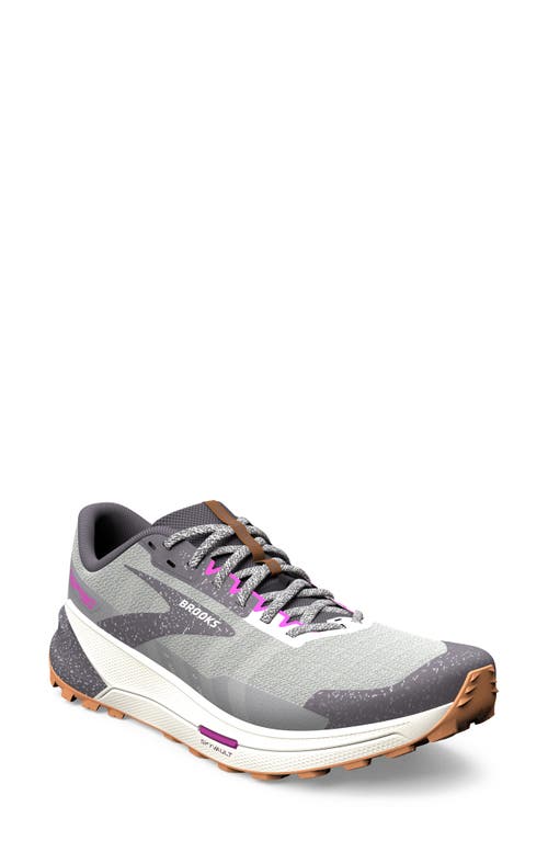 Brooks Catamount 2 Trail Running Shoe in Alloy/Oyster/Violet