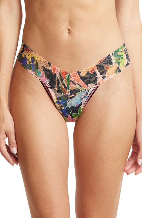 Print Low Rise Thong in Unapologetic