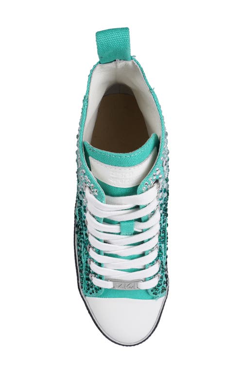 Zigi Carmensa Embellished Platform High Top Sneaker In Green