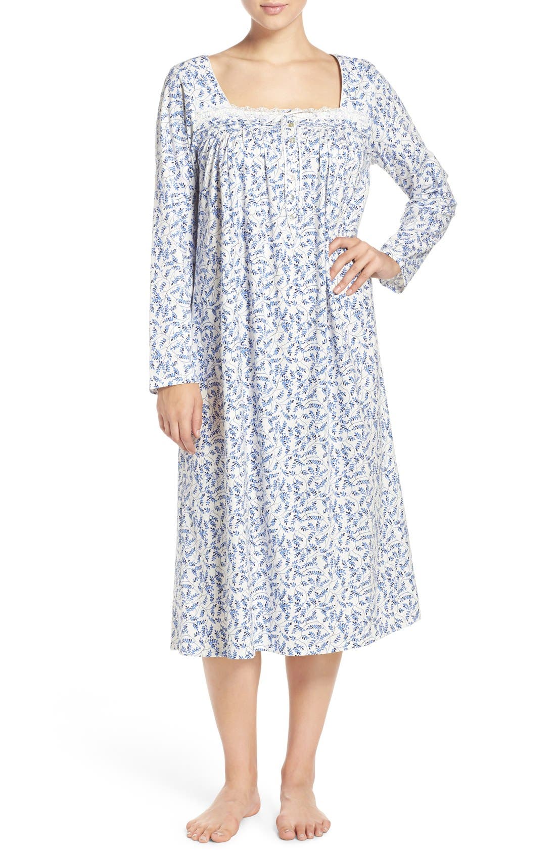 Eileen West Long Sleeve Print Cotton Ballet Nightgown Nordstrom