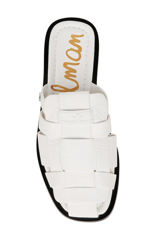 Shop Sam Edelman Dina Fisherman Mule In Bright White