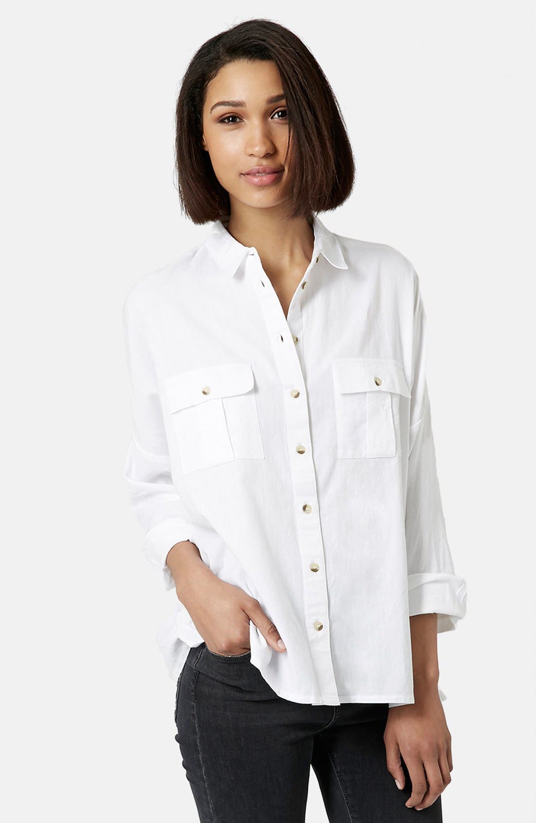 Oversize Lightweight Chambray Shirt Nordstrom