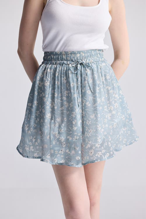 Shop Reistor Drawstring Short Skirt In Floral Poetry