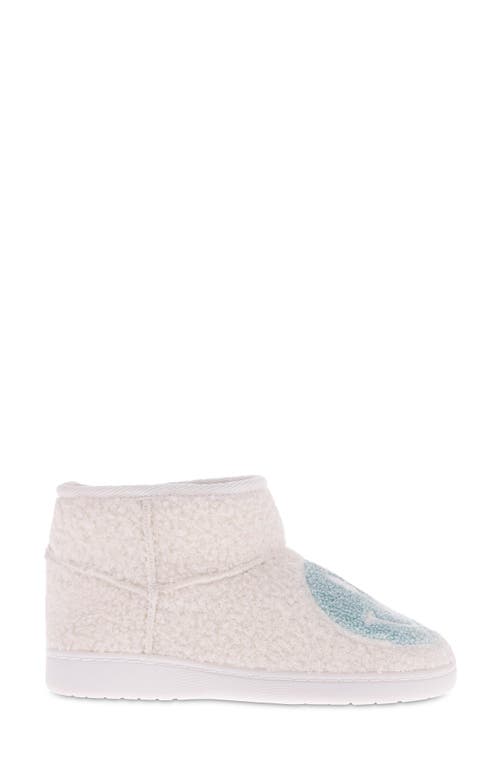 Mia Chill Smiley Genuine Shearling Bootie Slipper In Saige Happy Face