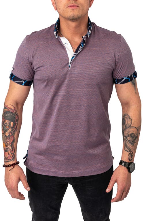 Maceoo Mozartlinemulti Short Sleeve Cotton Polo Pink at Nordstrom,