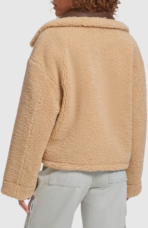 Shop Levi's Reversible Faux Shearling Jacket In Sesame