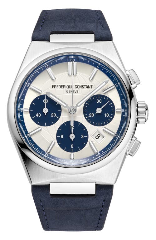 Shop Frederique Constant Highlife Chronograph Interchangeable Strap Watch, 41mm In Silverone