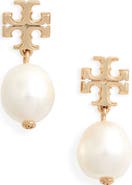 Tory burch pearl hot sale drop earrings