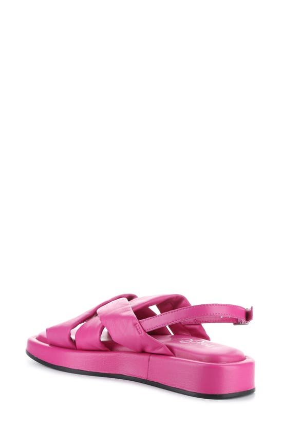 Shop Bos. & Co. Blitz Slingback Platform Sandal In Fuxia Leather