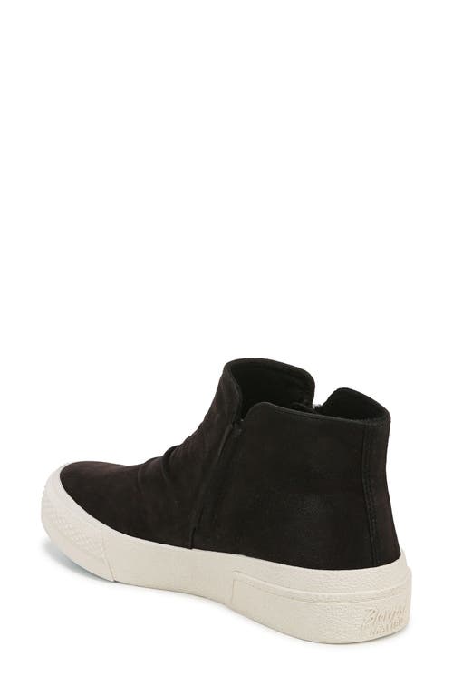 Blowfish Footwear Blowfish Malibu Wave High Top Sneaker In Black Oiled Faux Leather
