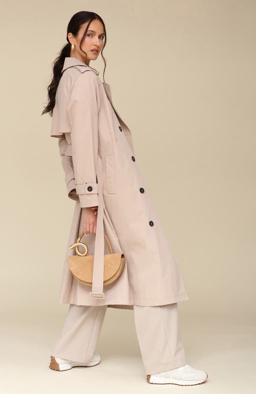 Shop Avec Les Filles City Relaxed Water Resistant Belted Trench Coat In Tan