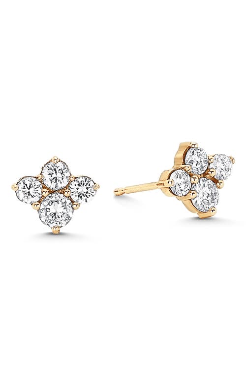 Sara Weinstock Dujour 4-Diamond Cluster Stud Earrings in Yellow Gold at Nordstrom