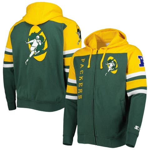 Nike Men's Green, Gray Green Bay Packers Mascot Performance Full-Zip Hoodie