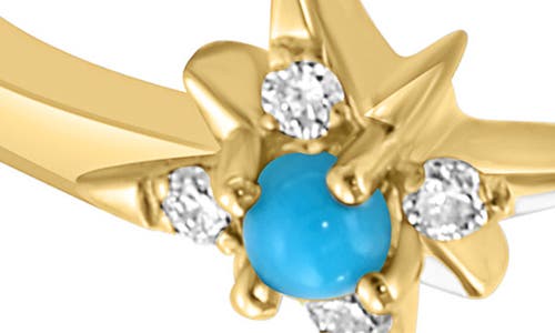 Effy Diamond, Turquoise & Freshwater Pearl Split Shank Ring In Gold