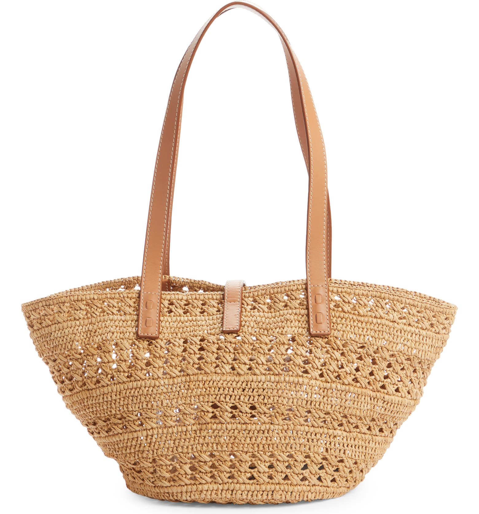 Saint Laurent Small Panier Woven Straw Tote | Nordstrom