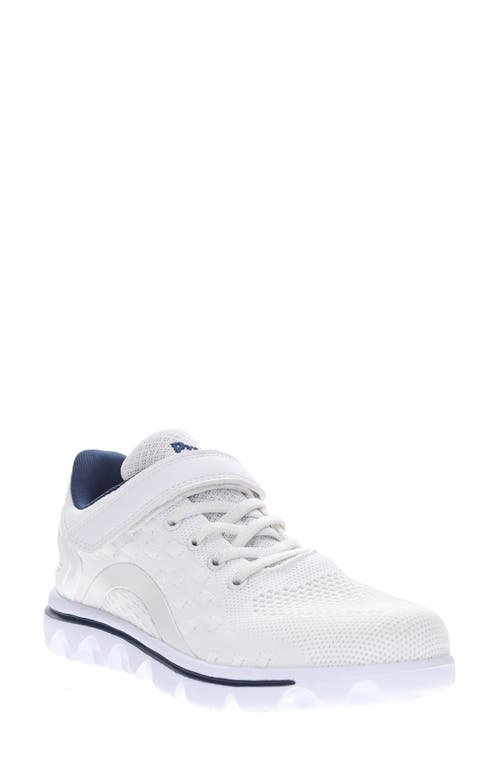 Propét Travelactiv Axial Fx Sneaker In White/navy