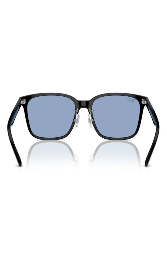 Shop Ray Ban Ray-ban Slim Square 57mm Sunglasses In Black