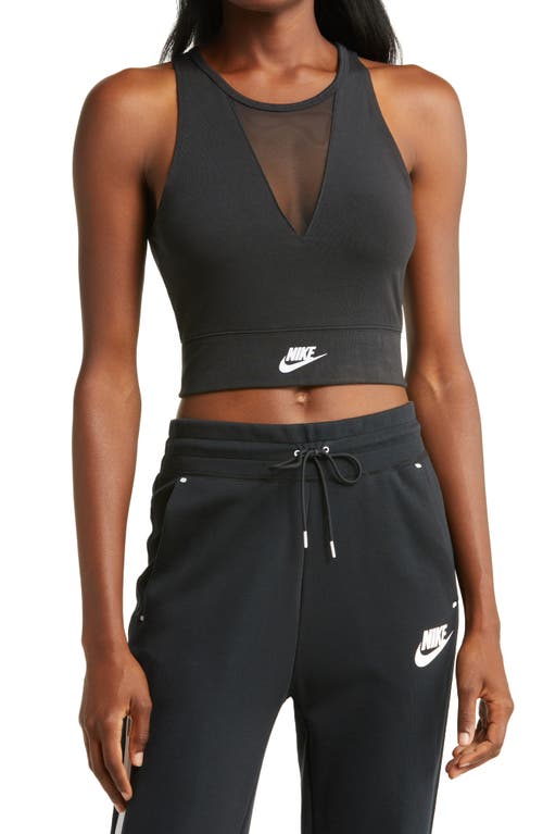 Nike Sportswear Crop Tank In Black/black