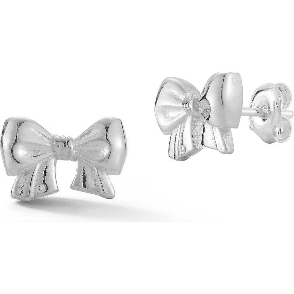 Sphera Milano Bow Stud Earrings In Silver