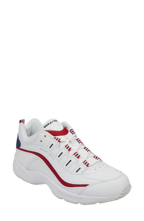 Easy Spirit Romy Sneaker In White/barbados Cherry