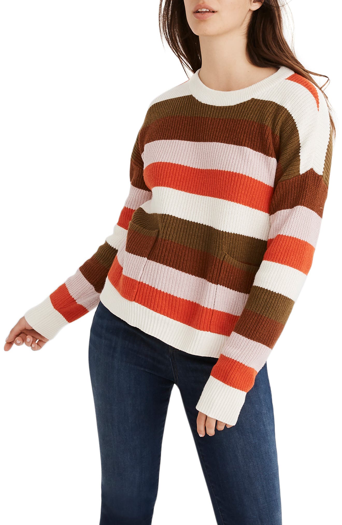 madewell patch pocket sweater jumpsuit