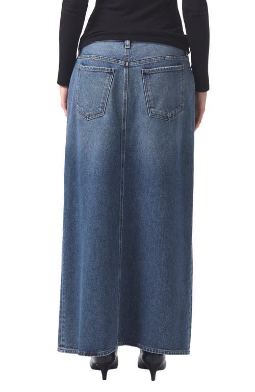 Agolde Leif Low-slung Denim Maxi Skirt In Swing
