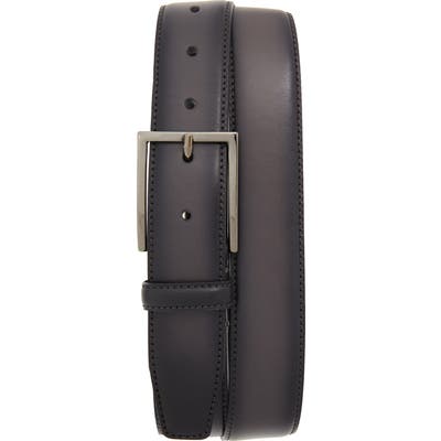Nordstrom Shop Marco Burnished Leather Belt, Grey Excalibur