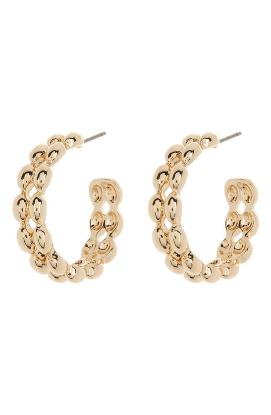 Anne Klein Caramel Hoop Earrings In Gold