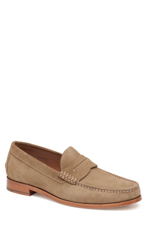 Baldwin Penny Loafer in Taupe English Suede