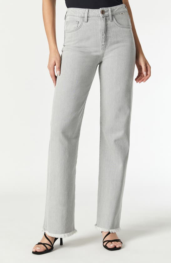 Shop Mavi Jeans Victoria Super High Waist Wide Leg Pants<br /> In Stone Natural Dye