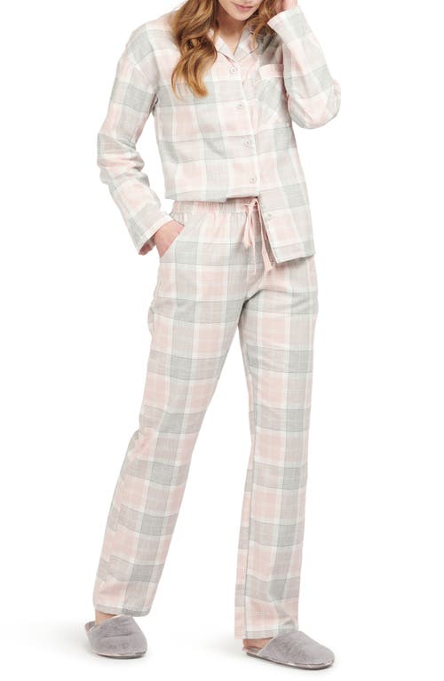 Ellery Tartan Cotton Pajamas in Pink Tartan