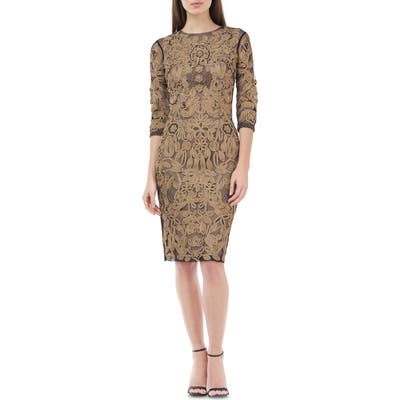 Js Collections Soutache Cocktail Dress, Metallic
