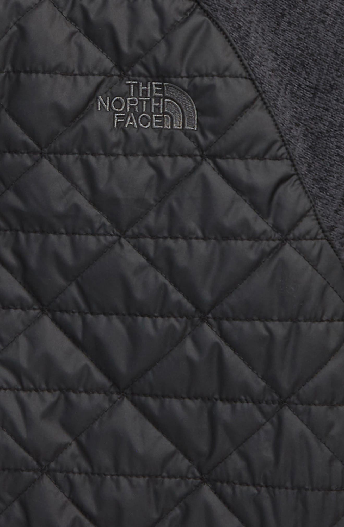 north face quilted fleece jacket