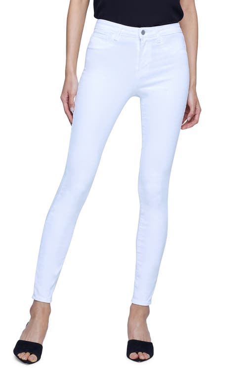 L'AGENCE Marguerite High Waist Skinny Jeans Blanc at Nordstrom,
