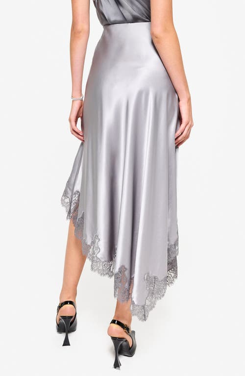Cami Nyc Analu Asymmetric Stretch Silk Midi Skirt In Mineral