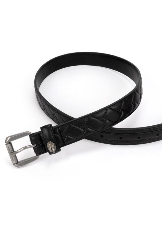 KURT GEIGER KURT GEIGER LONDON MICRO QUILT LEATHER BELT