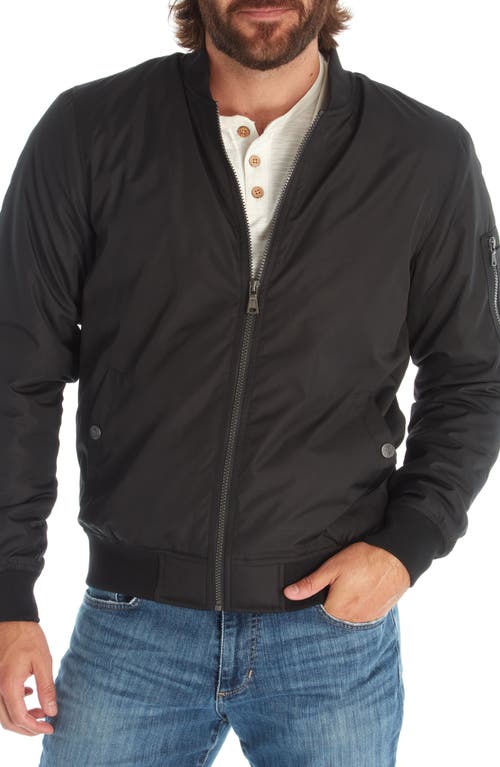 Px Men's Classic Faux Fur Lined Bomber Jacket In Black