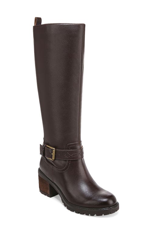 Georgia Knee High Faux Leather Boot in Espresso