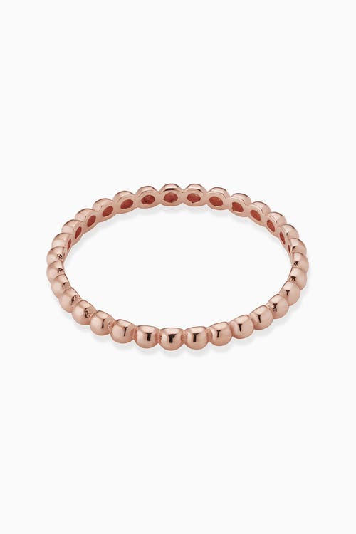 Shop Oradina 14k Gold Have A Ball Stack Ring In Rose Gold