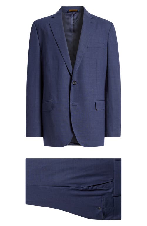 Shop Brooks Brothers Explorer Collection Solid Navy 100s Wool Suit