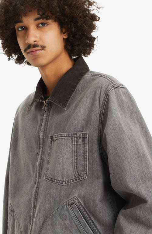 Shop Levi's Mechanics Denim Zip Jacket In Midnight Goods Trucker