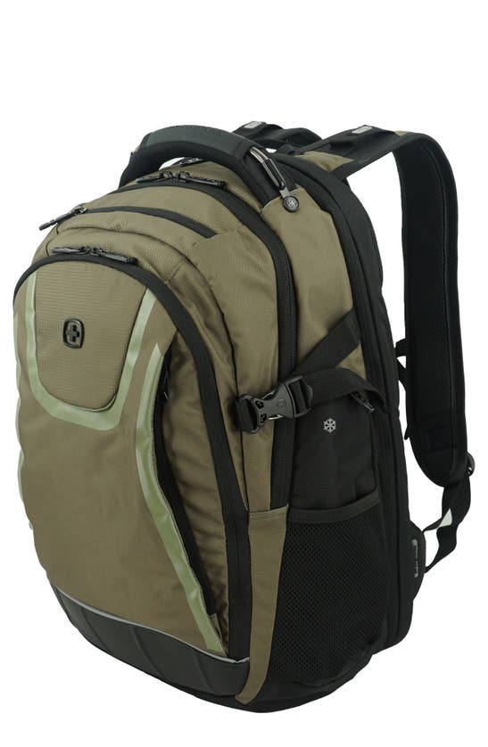 Shop Swissgear 18.5-inch Laptop Backpack In Olive Branch