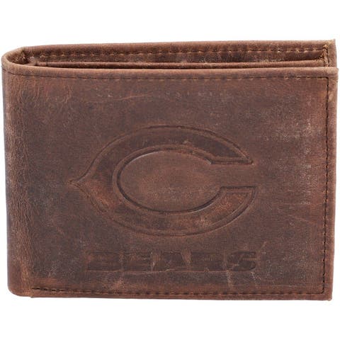 Men's Brown Green Bay Packers Bifold Leather Wallet